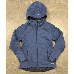 Under Armour Cold Gear Infrared Zip Hooded Jacket Softshell Blue Women’s Small